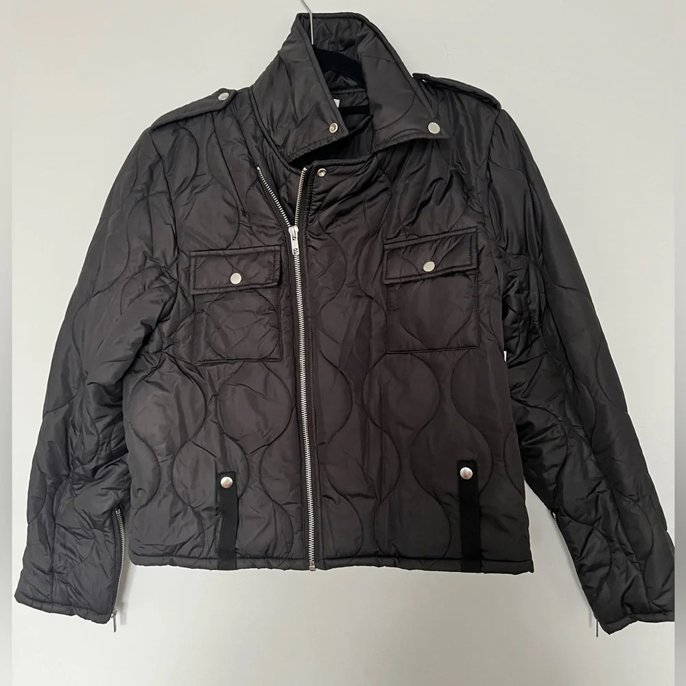 NSF Clothing quilted Moto jacket